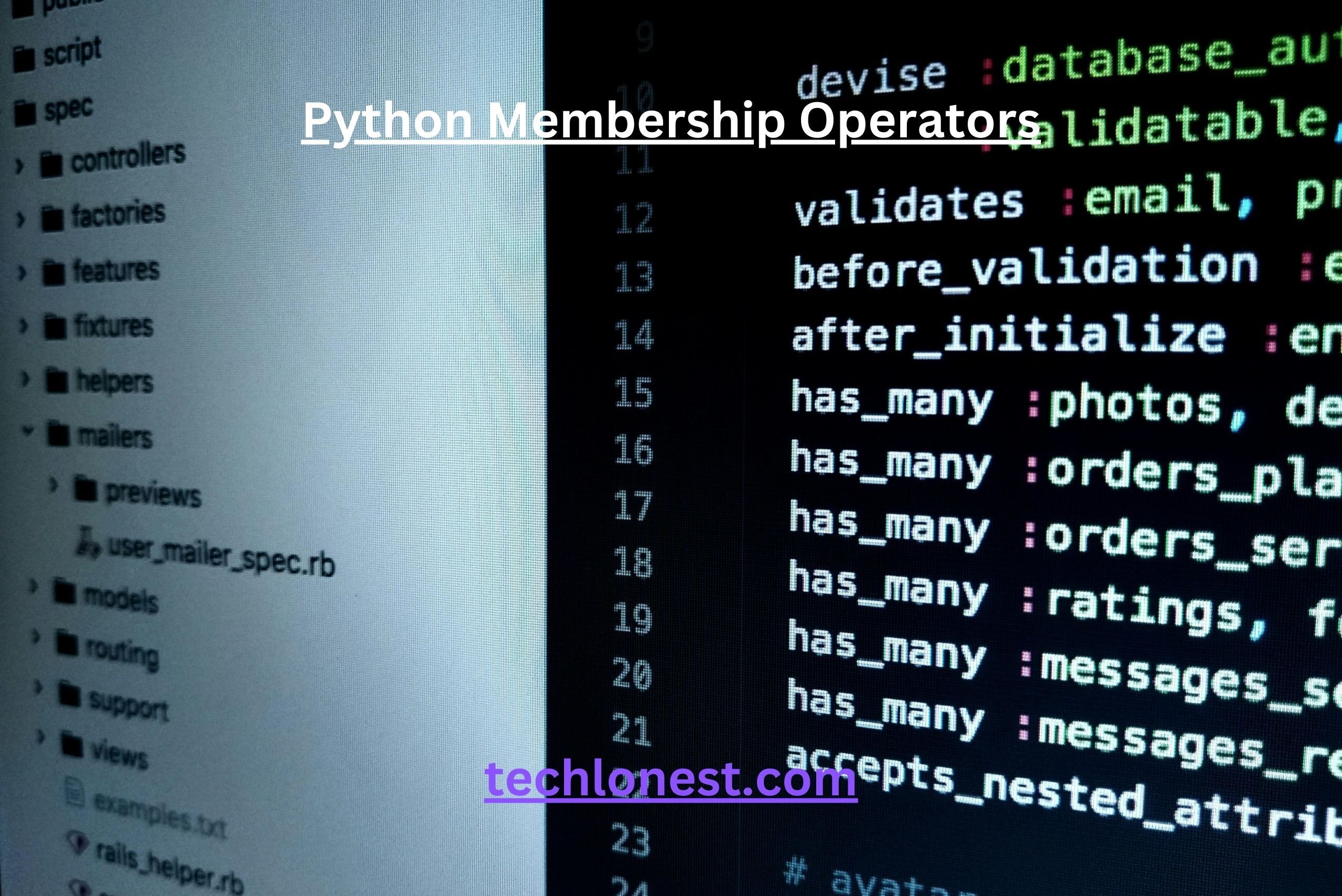 Python membership operators best solution for all 7 advance steps